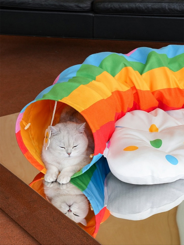 Tunnel. Nap. Repeat. 🌈📞 The ZEZE Tunnel Bed That Turns Zoomies Into Dopamine