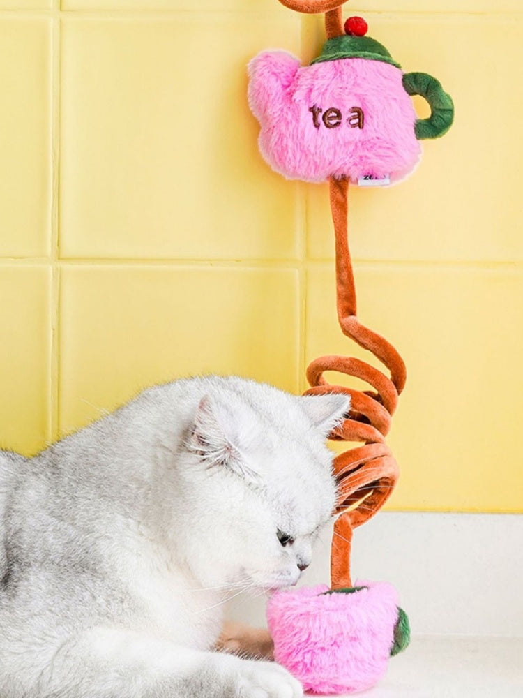 Answer the Call… or Sip the Tea ☎️🍵 The Dopamine Elastic Teaser That Keeps Cats Busy Hands-Free