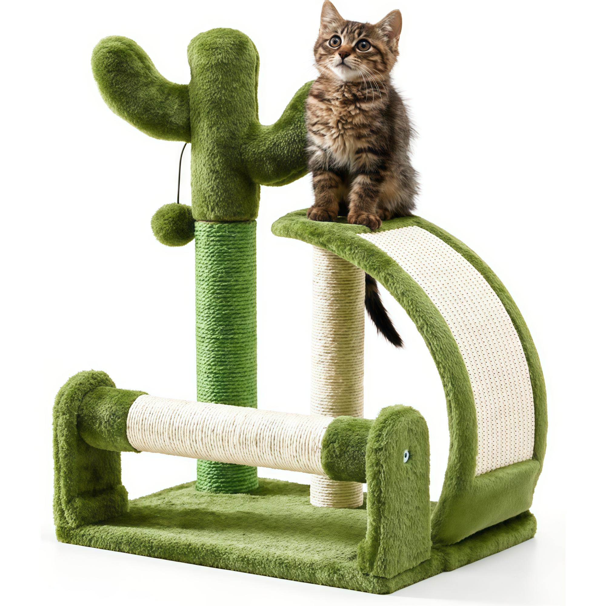 Desert Dopamine 🌵✨ The Cactus Scratcher Set That Saves Your Sofa (3 Posts + Arch Pad)