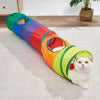 Rainbow Plush Cat Tunnel Toy