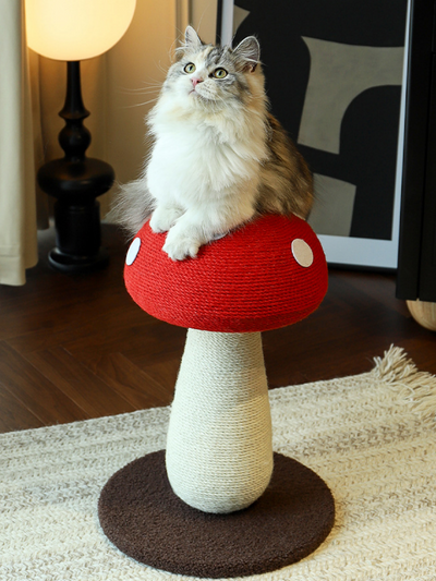 Red Mushroom Sisal Cat Scratcher