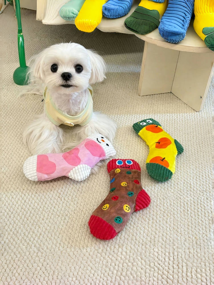 Sock Plush Squeaky Dog Toy