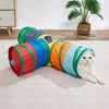 Rainbow Plush Cat Tunnel Toy