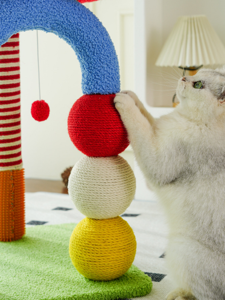 Colorful U-Tube Cat Tree