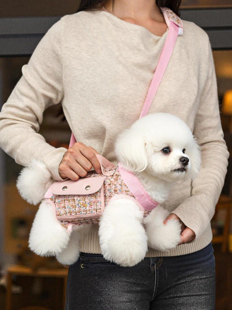 Chic Tweed Pet Sling Carrier