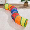 Rainbow Plush Cat Tunnel Toy