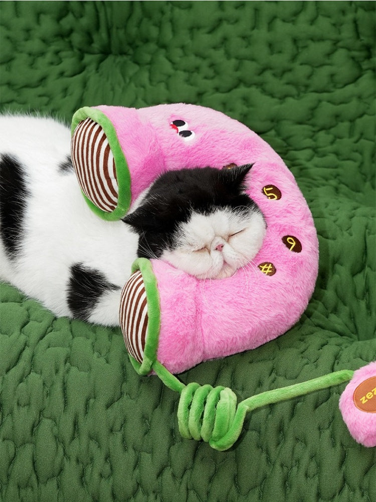 Retro Telephone Pet Pillow Toy