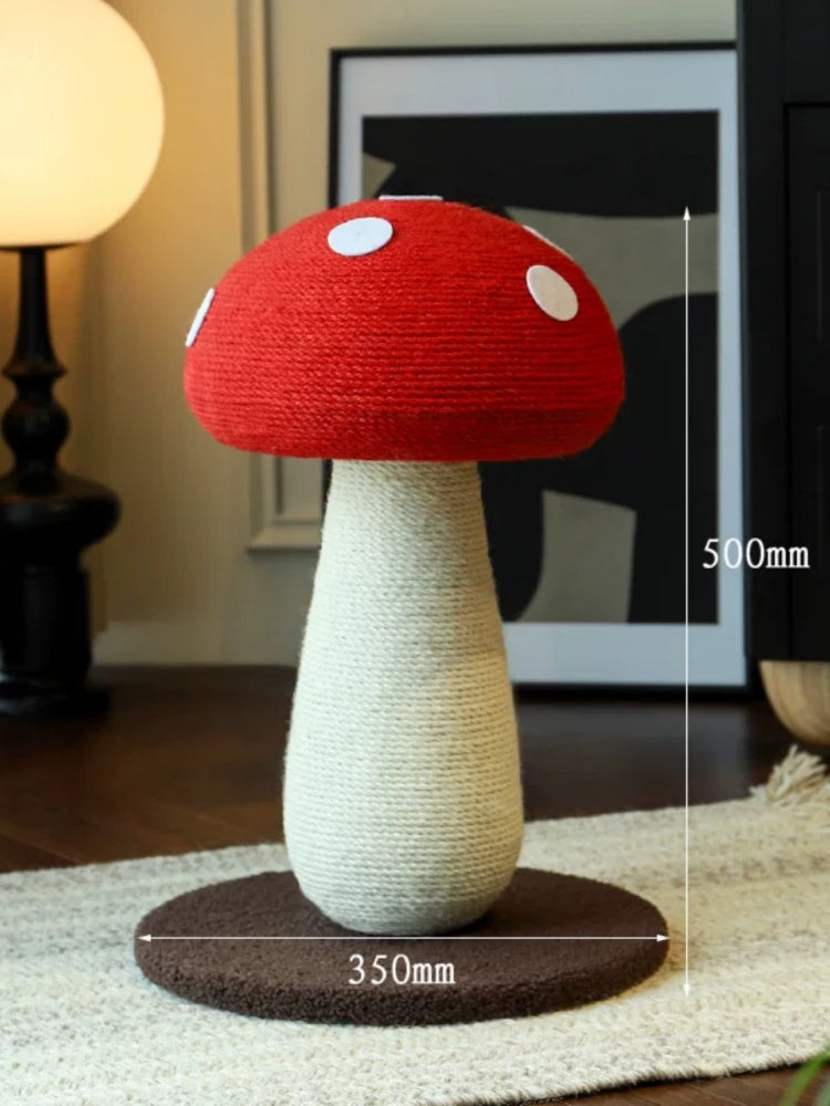 Red Mushroom Sisal Cat Scratcher