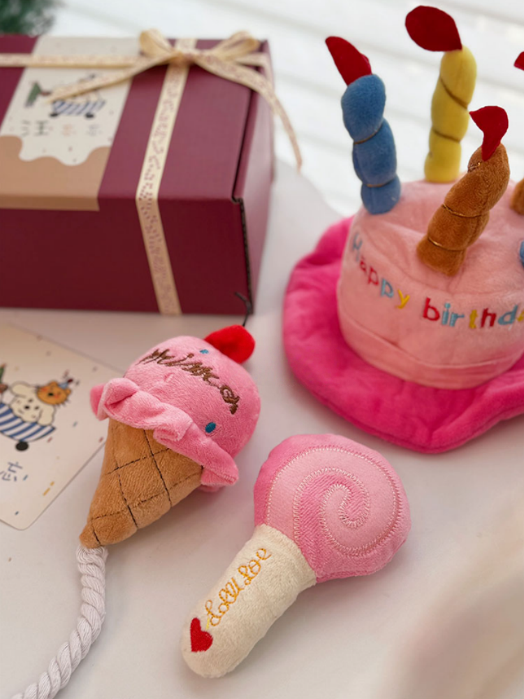 Pet Plush Toy Birthday Gift Set
