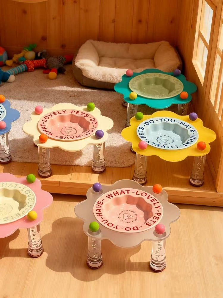 Dopamine Petal Pet Bowl with Acrylic Stand