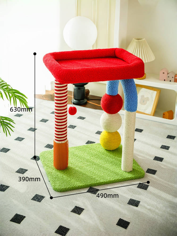 Colorful U-Tube Cat Tree