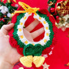 Handwoven Holiday Pet Collar Bib