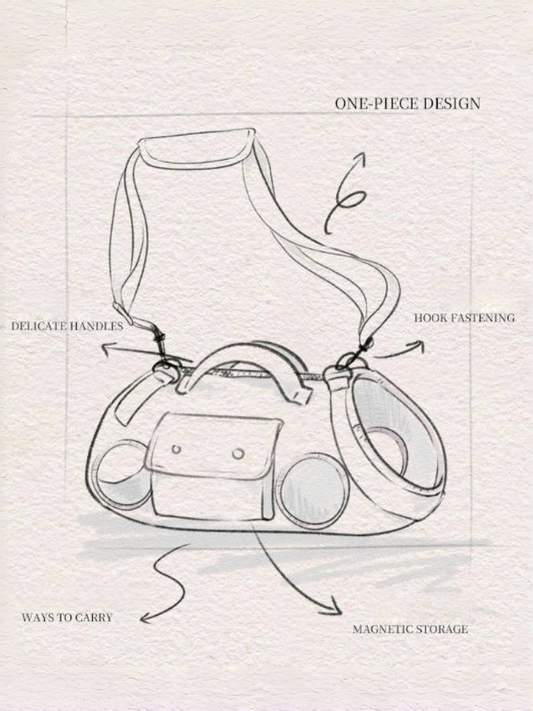 Chic Tweed Pet Sling Carrier