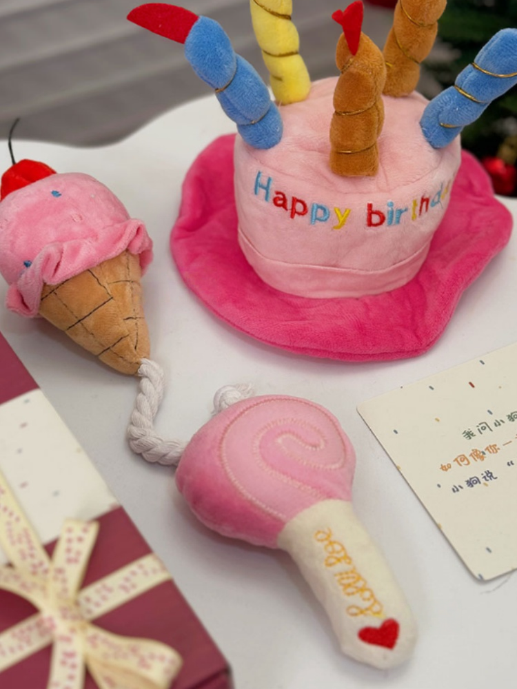 Pet Plush Toy Birthday Gift Set