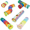 Rainbow Plush Cat Tunnel Toy