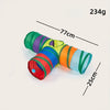 Rainbow Plush Cat Tunnel Toy