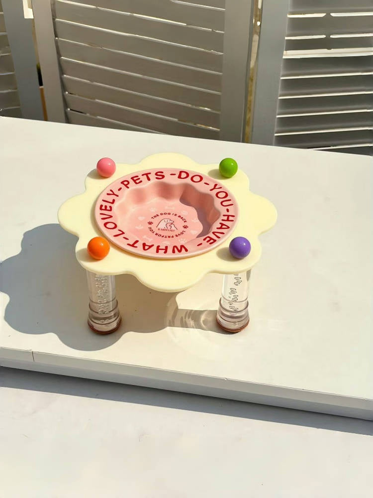 Dopamine Petal Pet Bowl with Acrylic Stand