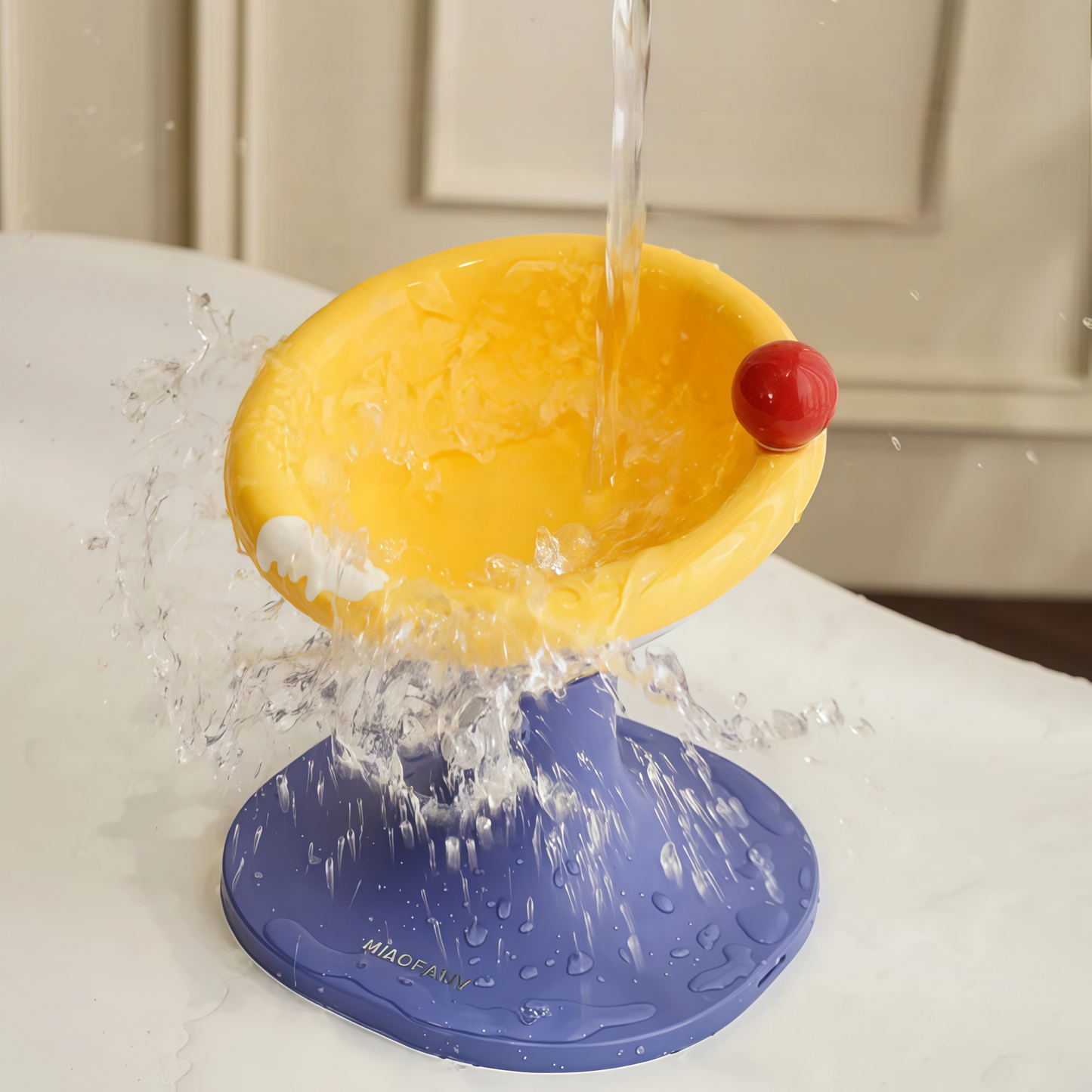 Adjustable Elevated Ceramic Cat Bowl with Stand