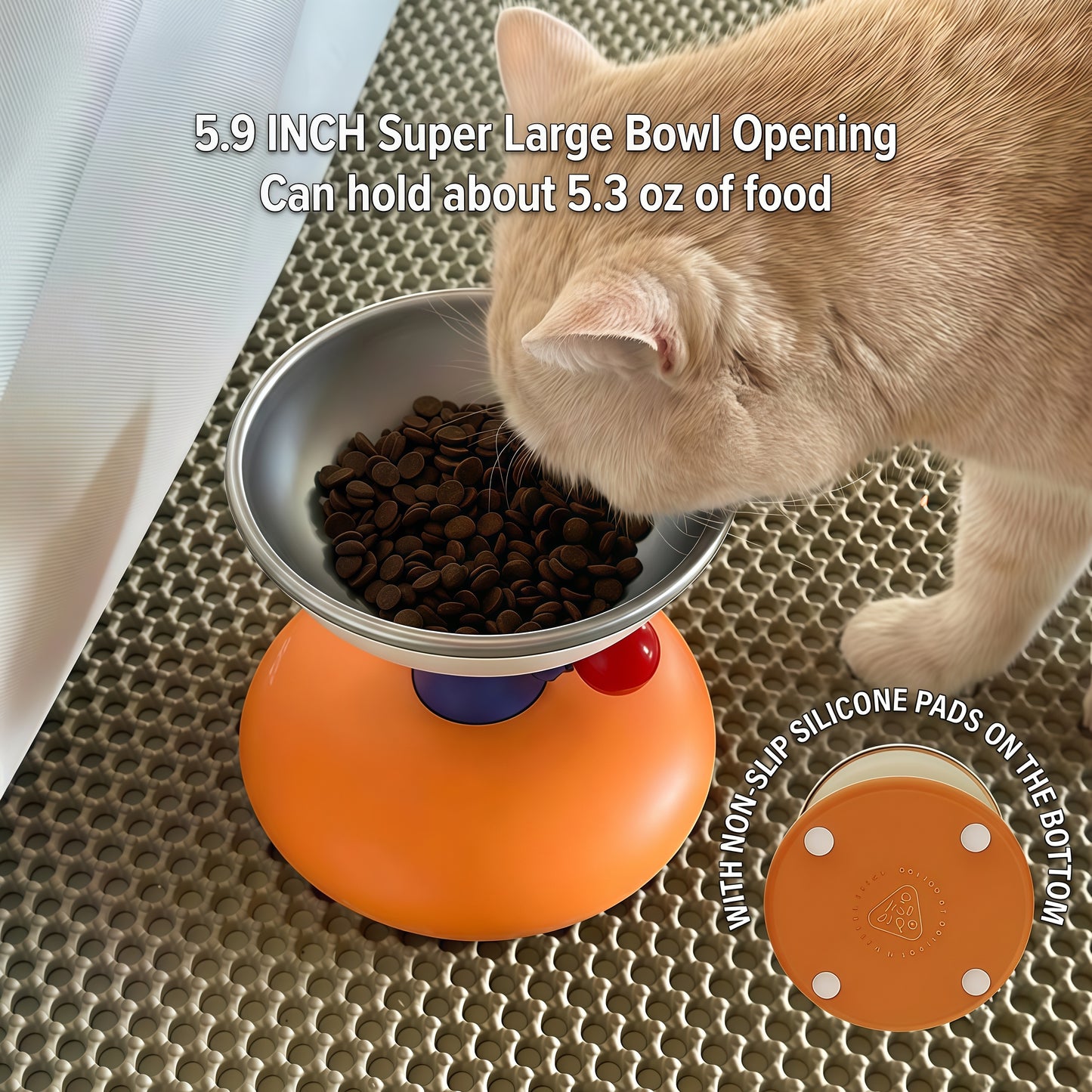 Adjustable Elevated Stainless Pet Bowl