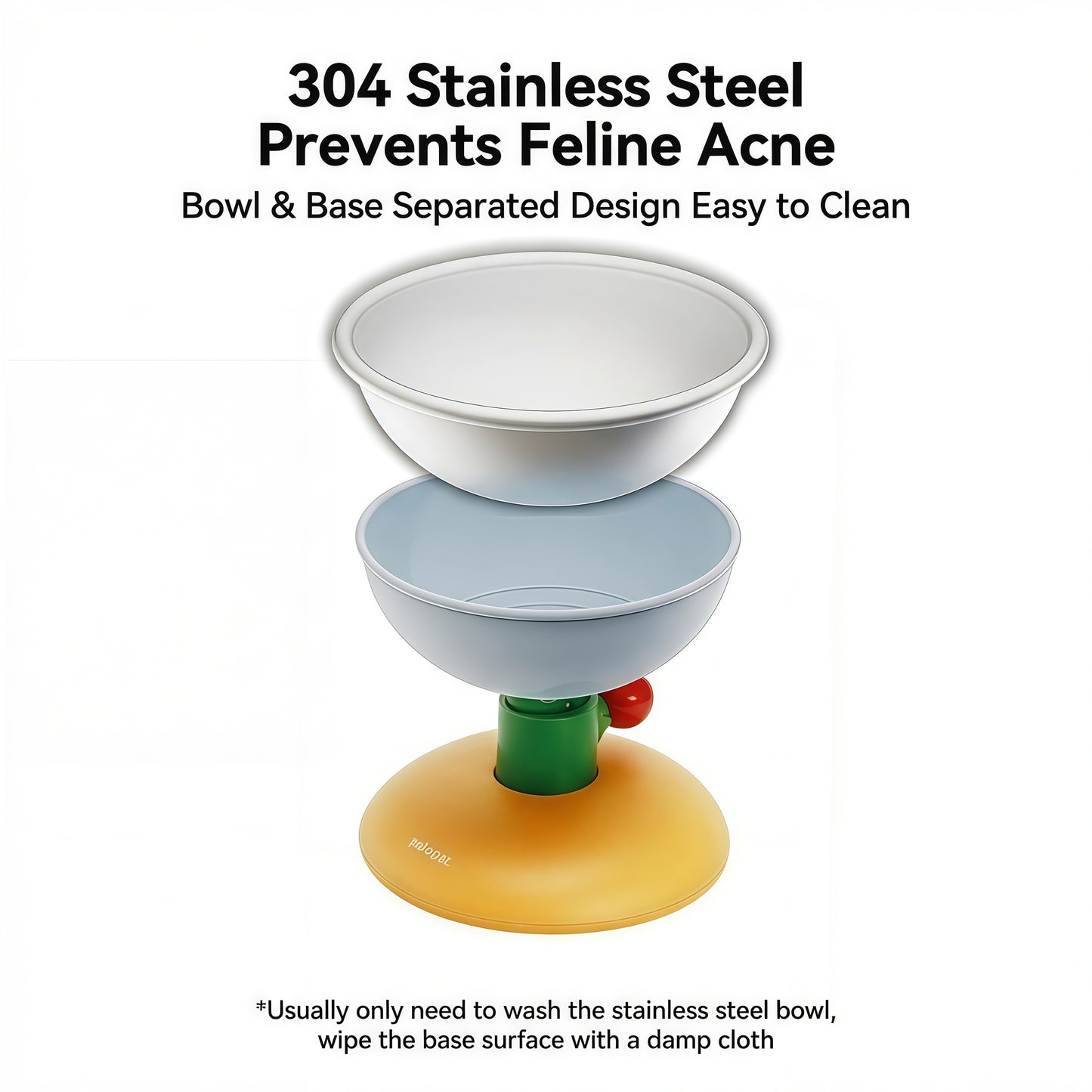 Adjustable Elevated Stainless Pet Bowl