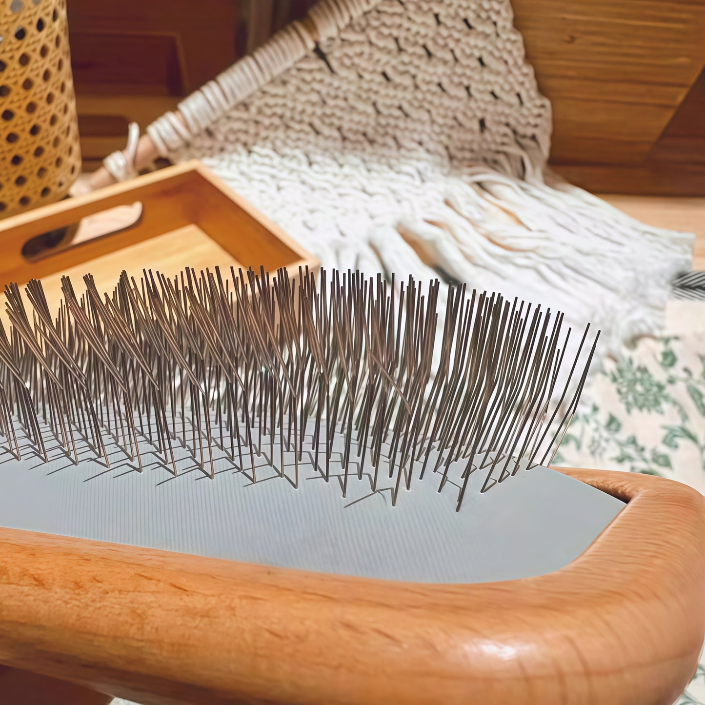 Pro Cushion Pin Brush (Beechwood + 304 Steel Pins)