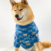 LUUFIFI Blue Bear Letter Knit Pet Sweater