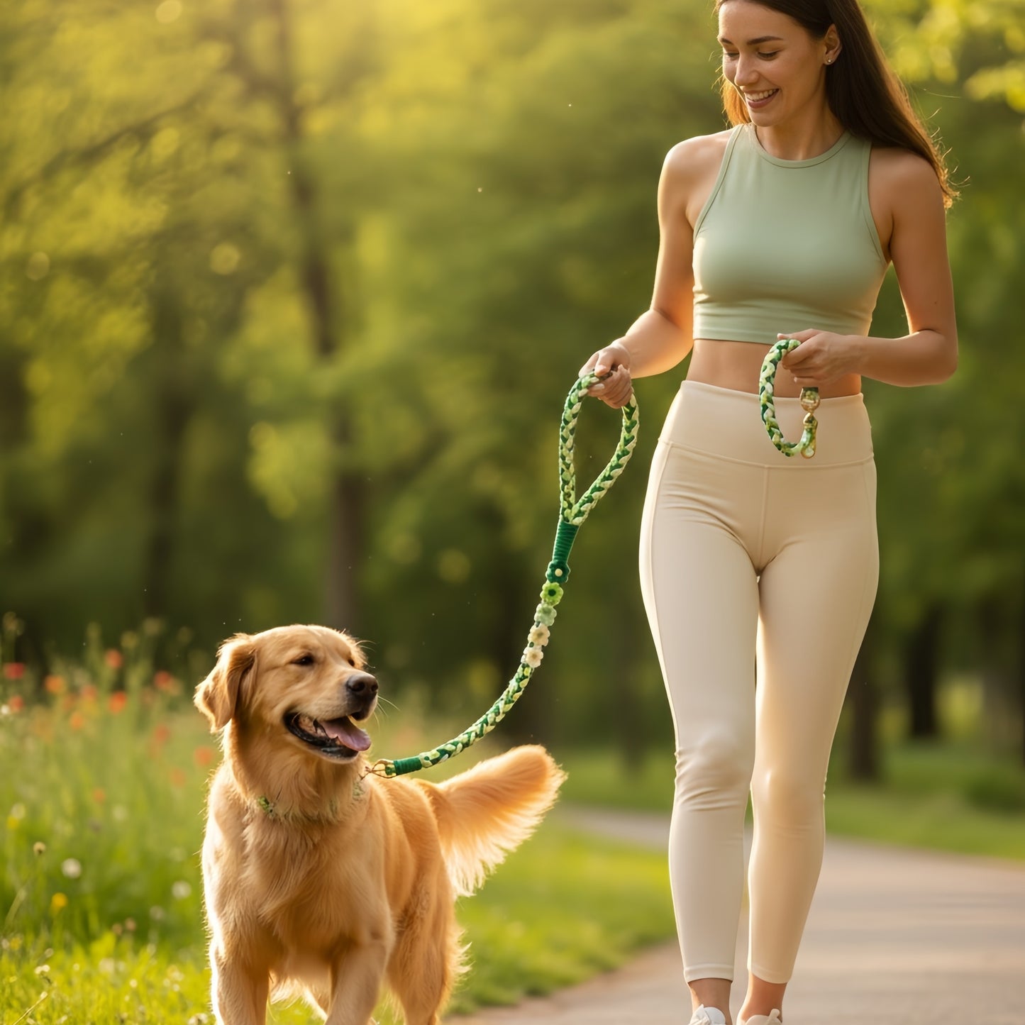 Braided Cotton Rope Dog Leash