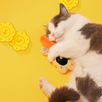 Lucky Bloom Catnip Rattle Wand Toy (Plush + Bell)