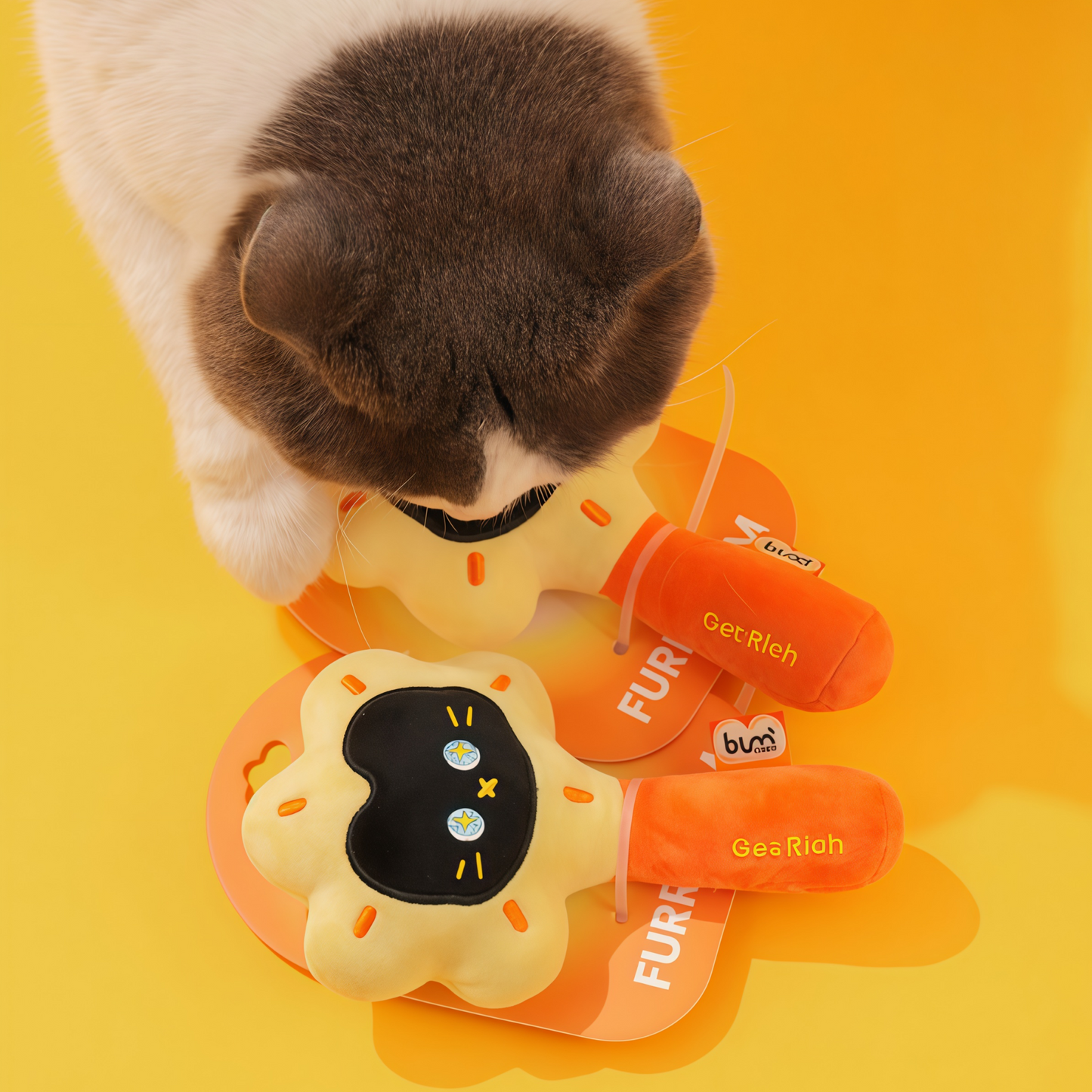 Lucky Bloom Catnip Rattle Wand Toy (Plush + Bell)