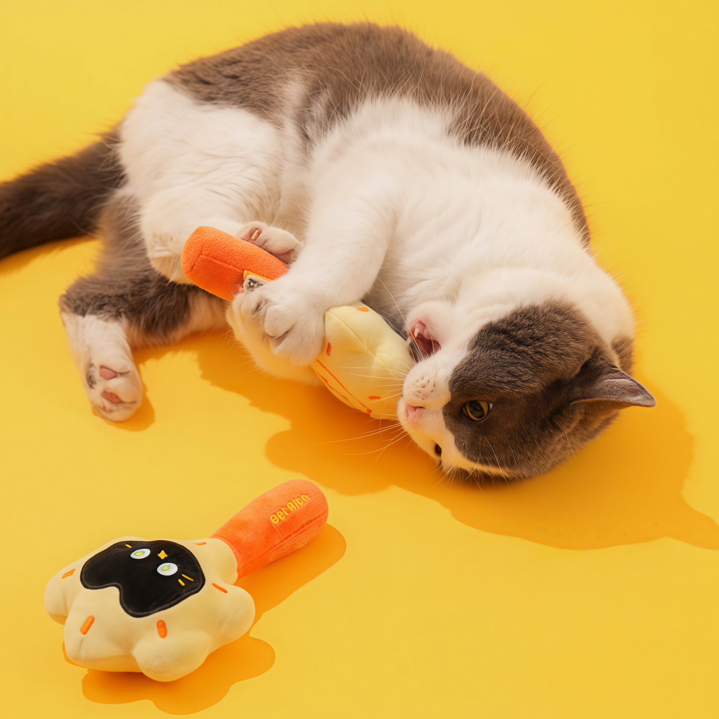 Lucky Bloom Catnip Rattle Wand Toy (Plush + Bell)