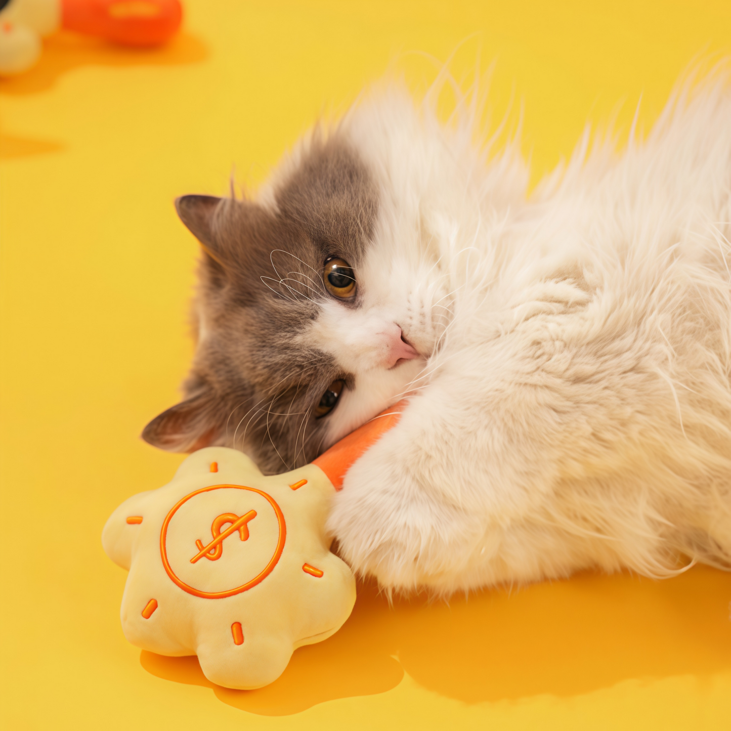 Lucky Bloom Catnip Rattle Wand Toy (Plush + Bell)