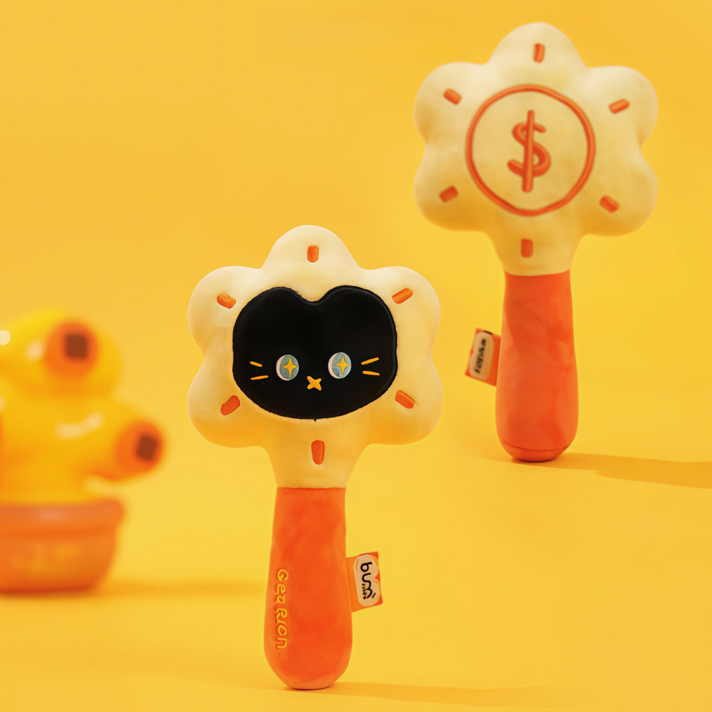 Lucky Bloom Catnip Rattle Wand Toy (Plush + Bell)