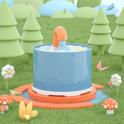 Ceramic Faucet-Flow Pet Water Fountain (1L)