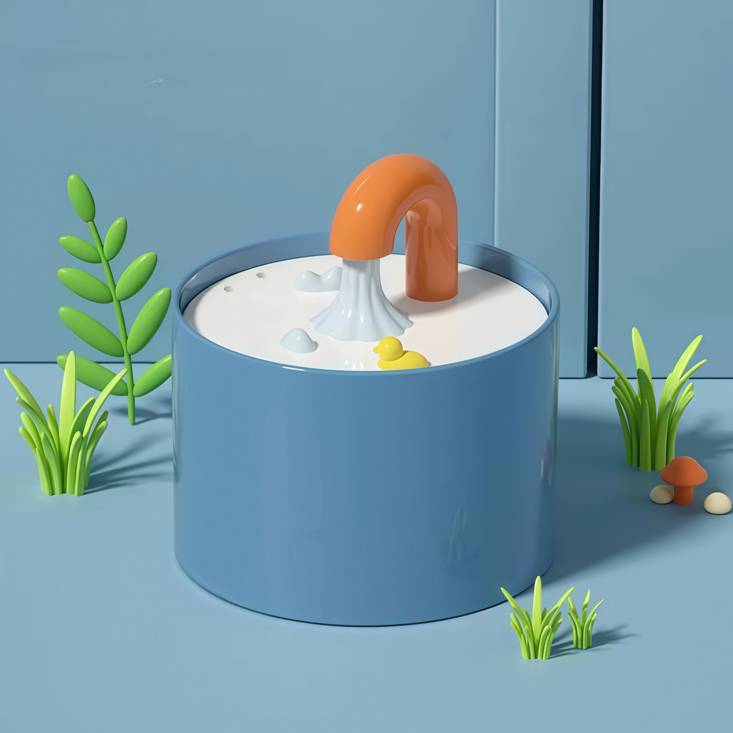 Ceramic Faucet-Flow Pet Water Fountain (1L)