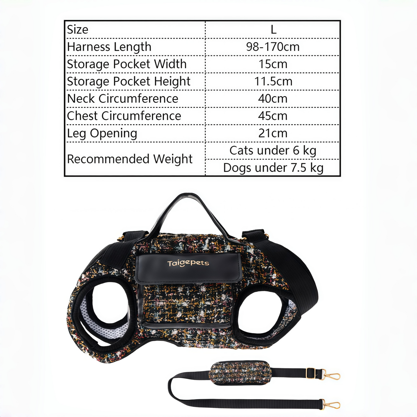 Chic Tweed Pet Sling Carrier