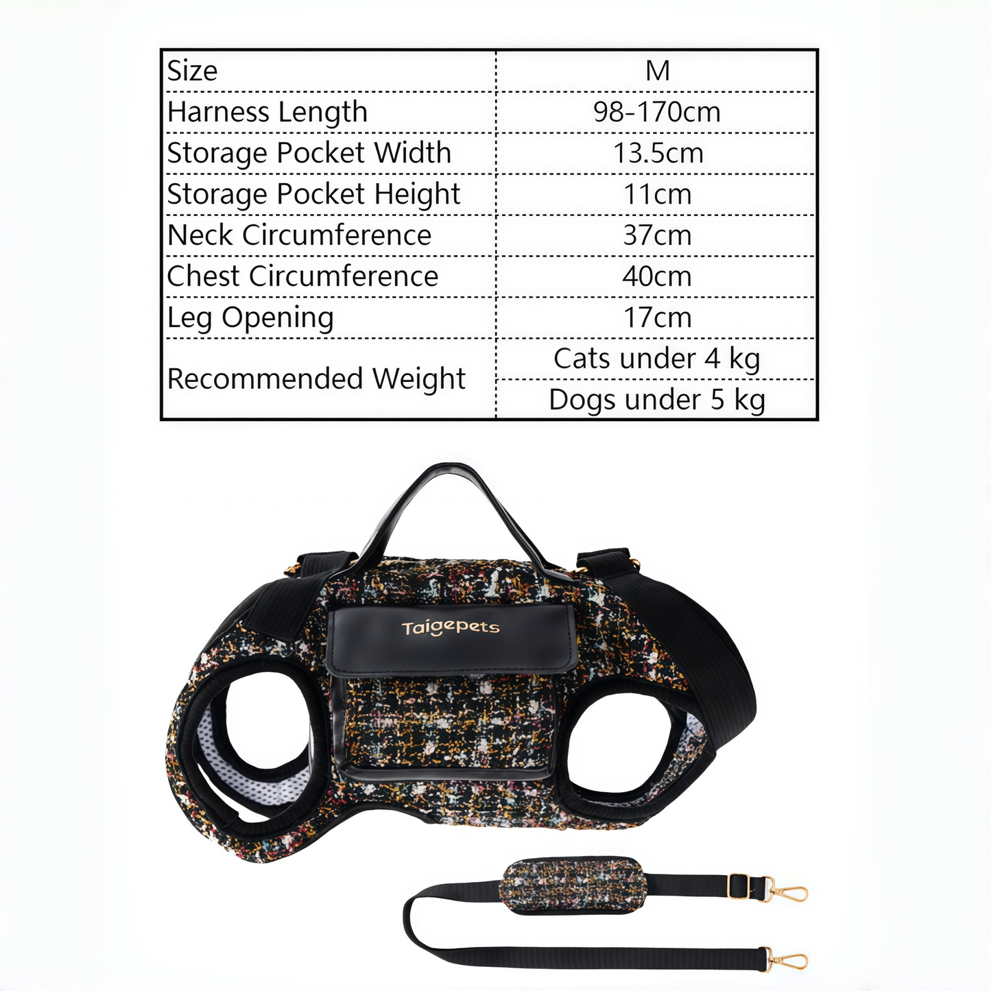 Chic Tweed Pet Sling Carrier