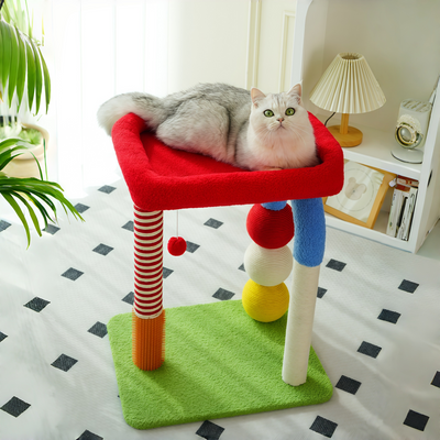 Colorful U-Tube Cat Tree