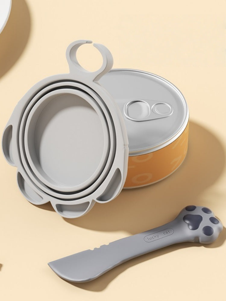 Silicone Cat Can Opener & Preservation Lid Set