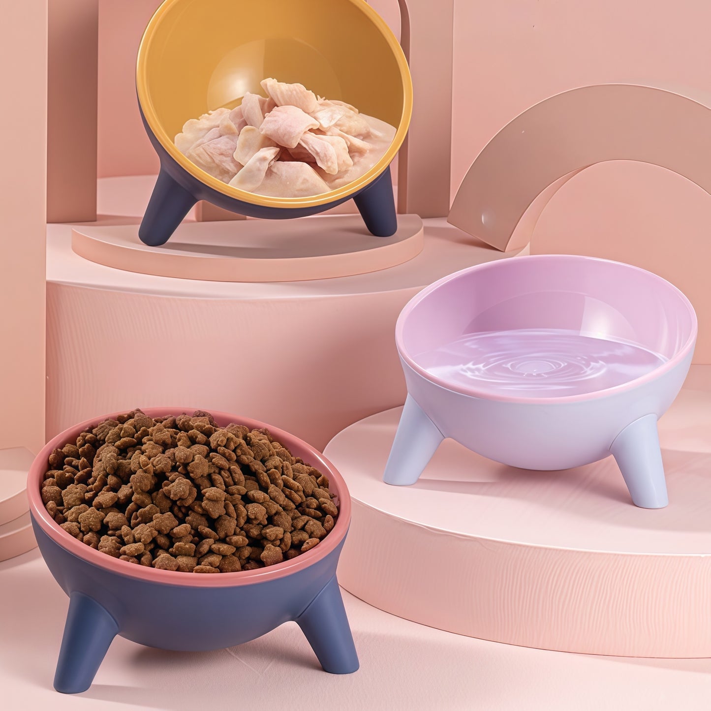 Ergonomic Tilted Cat Bowl