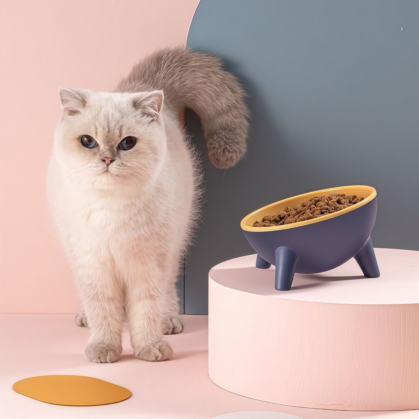 Ergonomic Tilted Cat Bowl