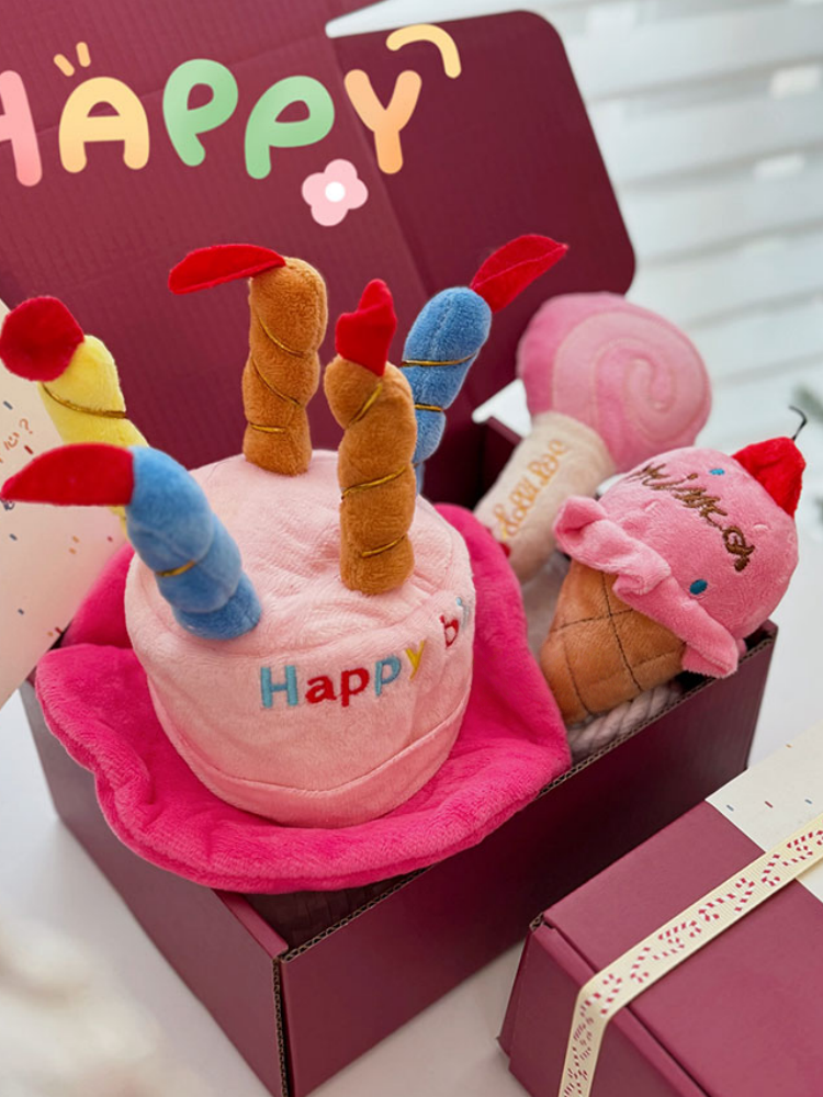 Pet Plush Toy Birthday Gift Set