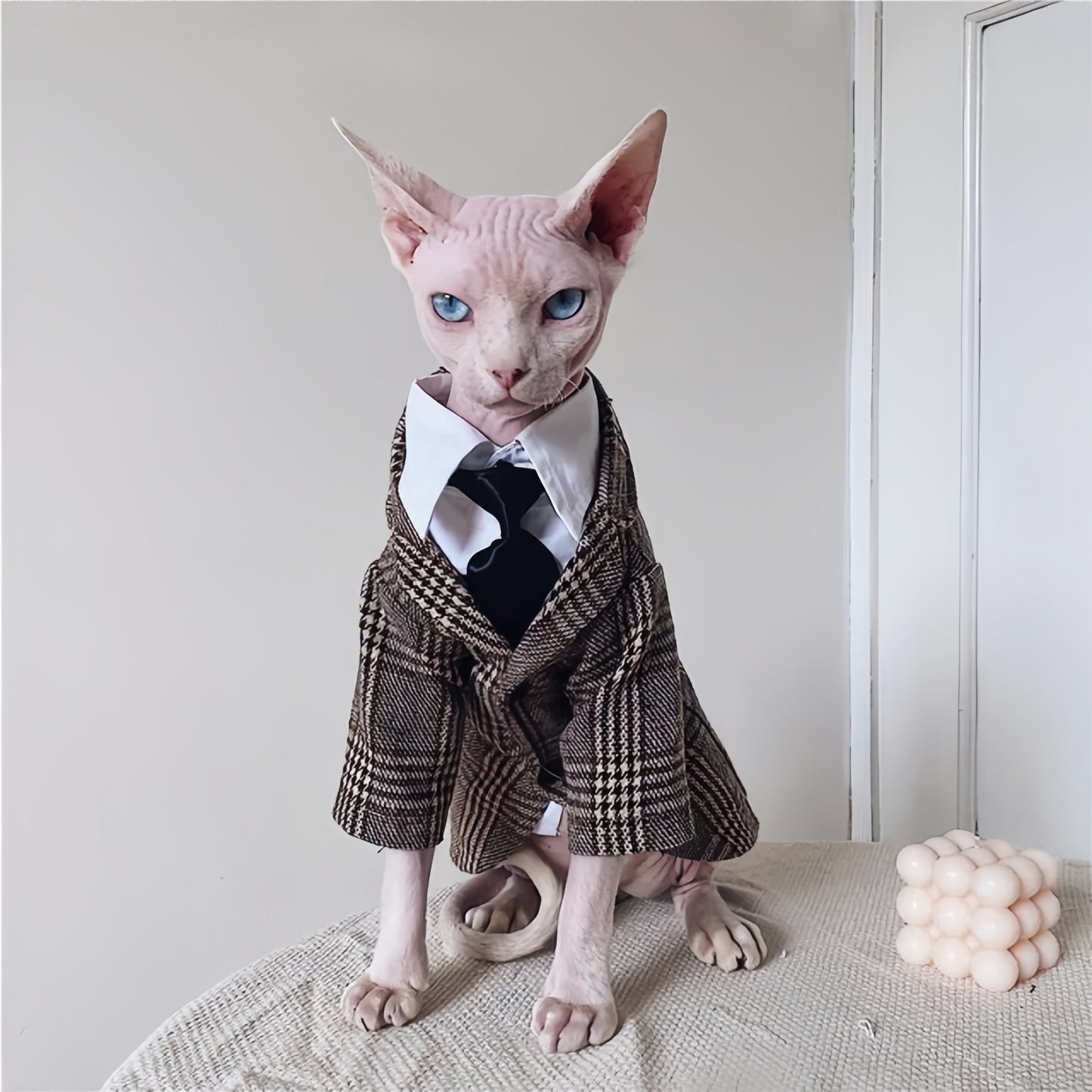 Hairless Cat Clothes Sphynx Cat German Suit Shirt Outfit