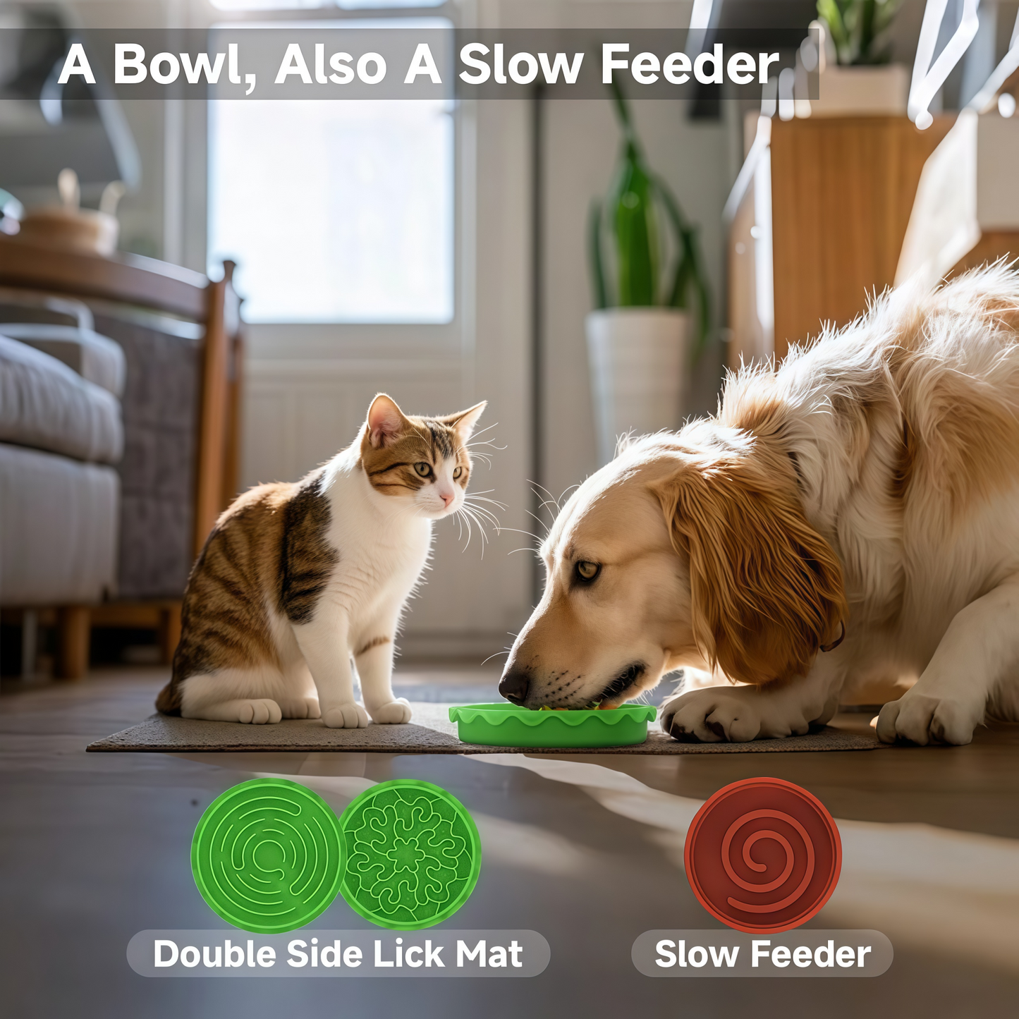 Hamburger 5-in-1 Pet Bowl Set