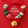 Handwoven Holiday Pet Collar Bib