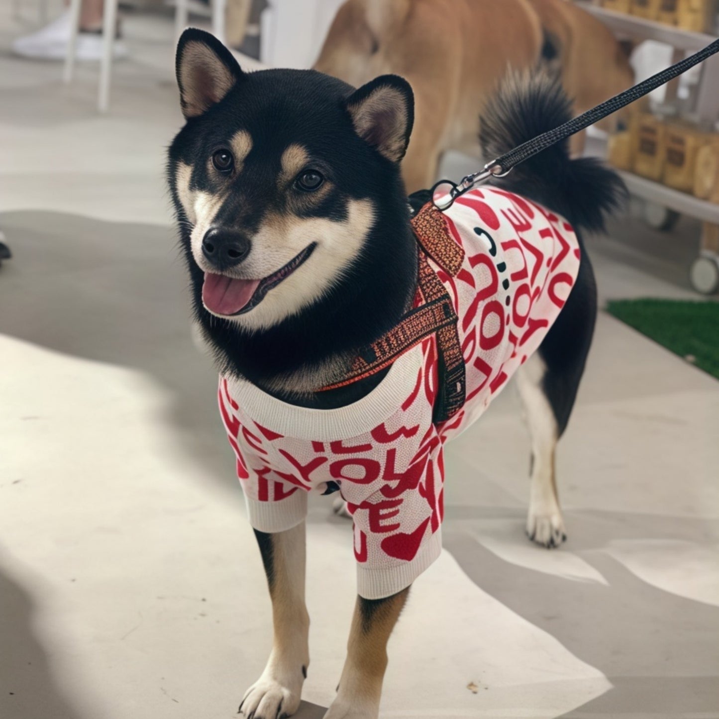 LUUFIFI Heart Letter Knit Pet Sweater