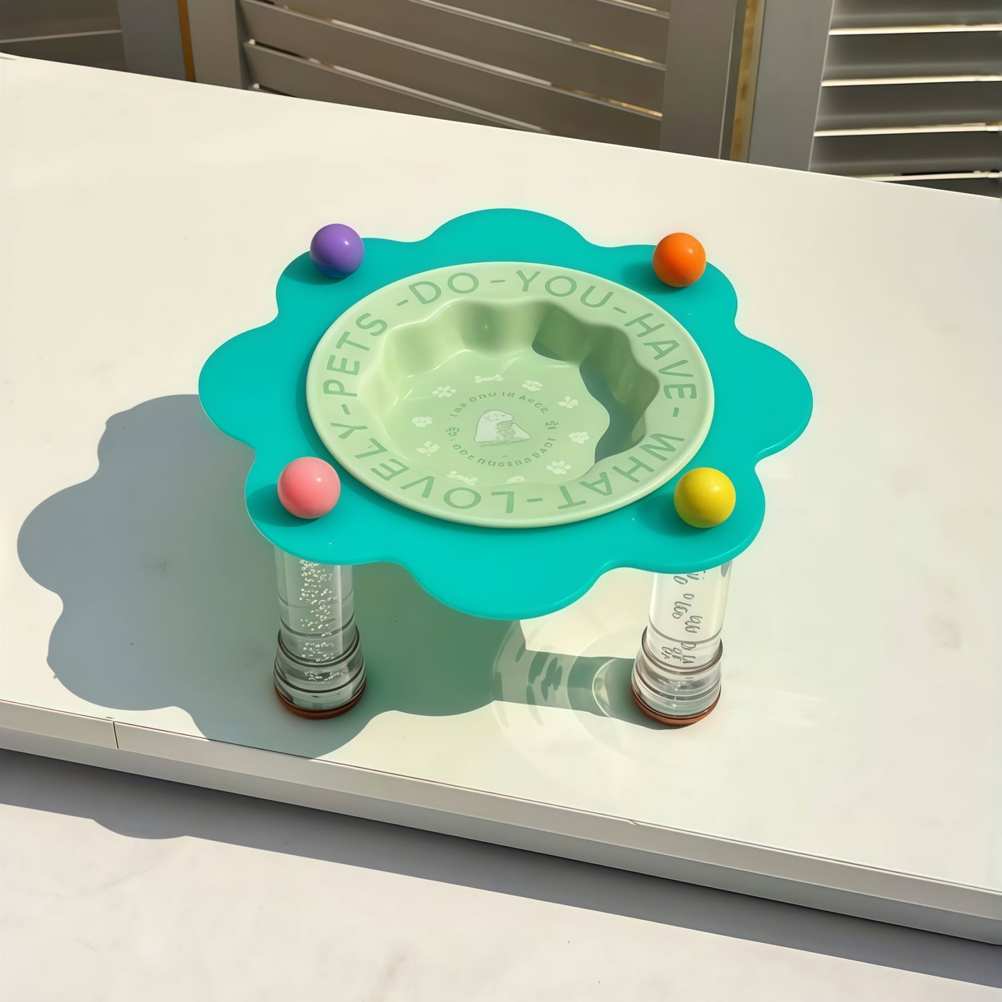 Dopamine Petal Pet Bowl with Acrylic Stand