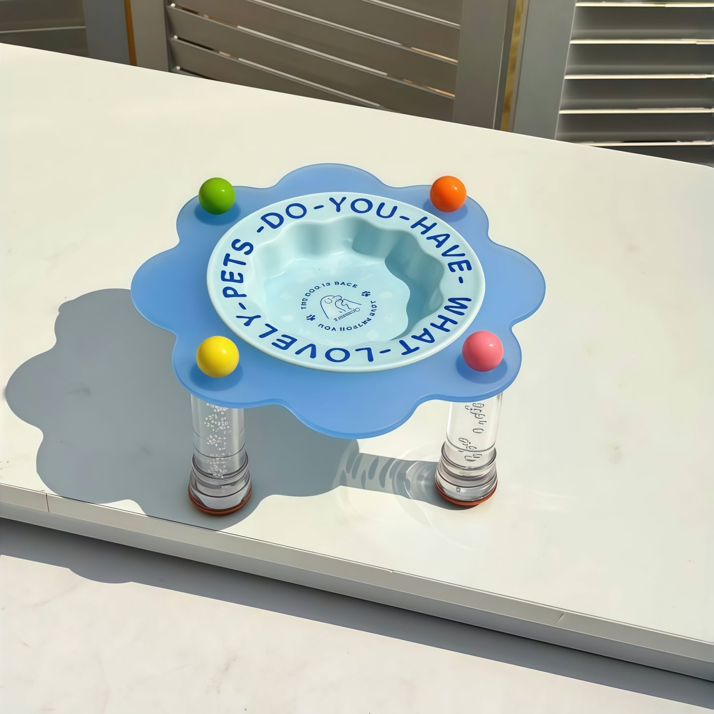 Dopamine Petal Pet Bowl with Acrylic Stand
