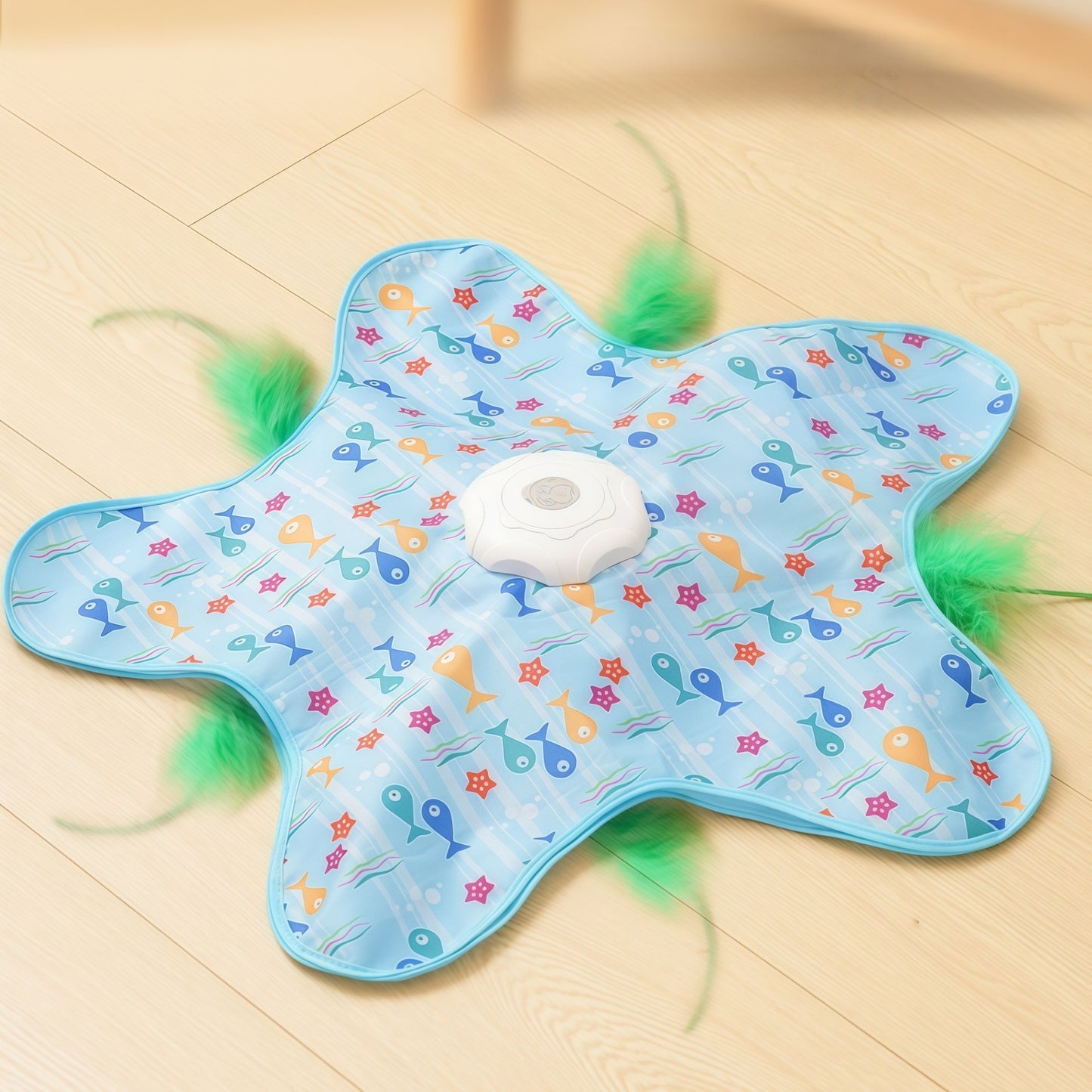 Interactive Hunting Cat Toy – Self-Play Covered Spinner with Wand