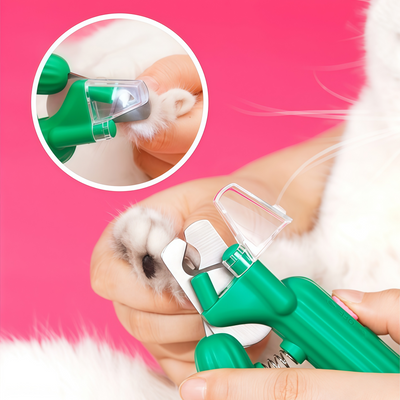 LED + UV Safety Pet Nail Clippers with Splash Guard