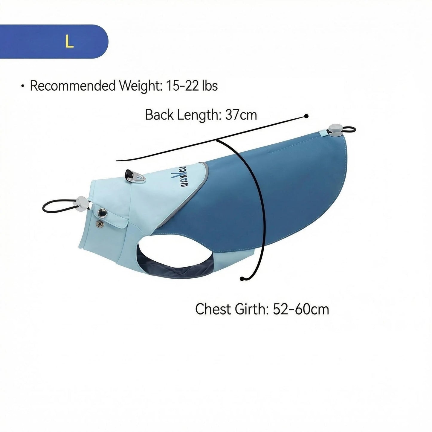 Lightweight Dog Windbreaker Jacket with Leash Hole